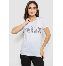 Футболка жіноча з принтом, колір білий, 244R610