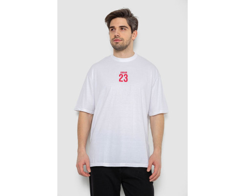 Футболка мужская с принтом, цвет белый, 244R7024