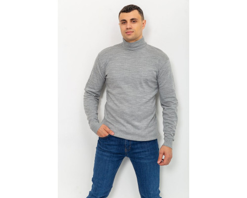Свитер мужской однотонный, цвет серый, 161R1770