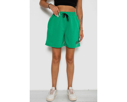 Шорты женские с принтом, цвет зеленый, 238R132