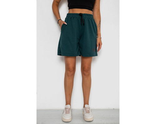 Шорты женские с принтом, цвет темно-зеленый, 238R132