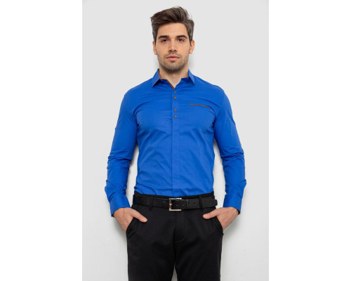 Рубашка мужская, цвет электрик, 214R7002