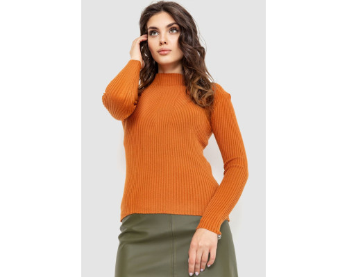 Гольф жіночий однотонний, колір теракотовий, 204R016