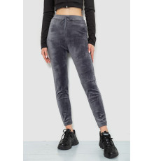 Спорт штани жіночі велюрові, колір сірий, 244R5569