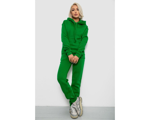 Спортивний костюм жіночий на флісі, колір зелений, 247R2039