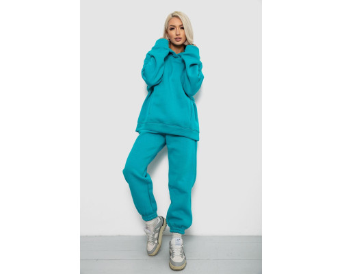 Спортивний костюм жіночий на флісі, колір бірюзовий, 247R2011K