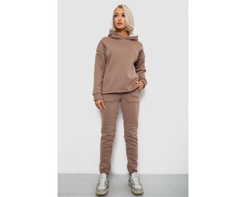 Спортивний костюм жіночий на флісі, колір мокко, 257R88