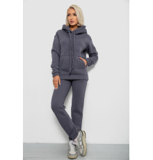 Спортивний костюм жіночий на флісі, колір темно-сірий, 247R2039