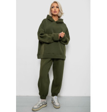 Спортивний костюм жіночий на флісі, колір хакі, 247R2011K