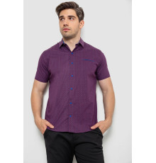Сорочка чоловіча з принтом, колір сливовий, 214R7332-1