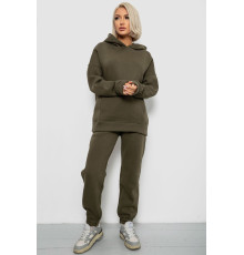 Спортивный костюм женский на флисе, цвет хаки, 247R2012