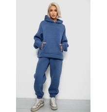 Спортивний костюм жіночий на флісі, колір джинс, 247R2011K