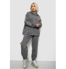 Спортивний костюм жіночий на флісі, колір темно-сірий, 247R2011K