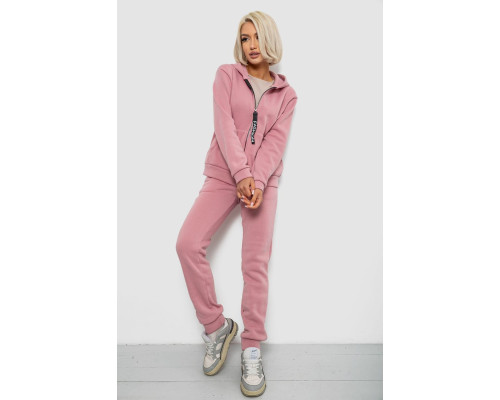 Спортивний костюм жіночий на флісі, колір рожевий, 257R86-1