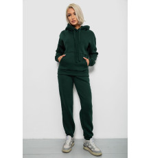 Спортивный костюм женский на флисе, цвет темно-зеленый, 247R2039
