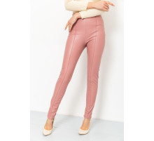 Лосини жіночі шкірозамінник, колір пудровий, 164R81