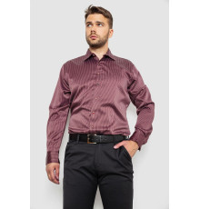 Сорочка чоловіча в смужку, колір бордовий, 214R5828