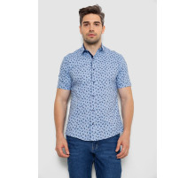 Сорочка чоловіча з принтом, колір блакитний, 214R7306