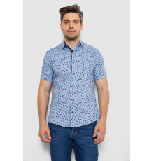 Рубашка мужская с принтом, цвет голубой, 214R7306