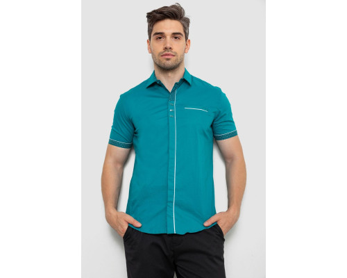 Сорочка чоловіча, колір бірюзовий, 214R7425