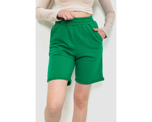 Шорты женские, цвет зеленый, 102R7721