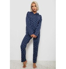Костюм жіночий домашній з принтом, колір синьо-білий, 257R1115