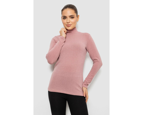 Гольф жіночий однотонний, колір пудровий, 257R100