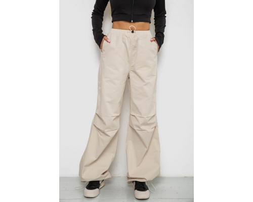 Штани карго жіночі, колір світло-бежевий, 238R5333