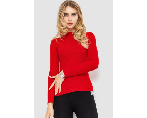 Водолазка жіноча однотонна, колір червоний, 204R019