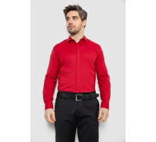Сорочка чоловіча однотонна, колір бордовий, 186R2100