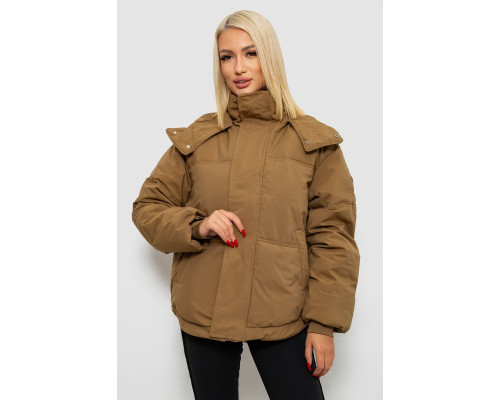 Куртка жіноча зимова коротка, колір хакі, 244R983