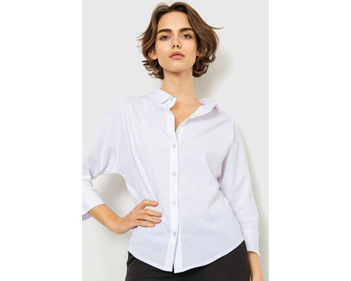 Блуза класична, колір білий, 230R100-1