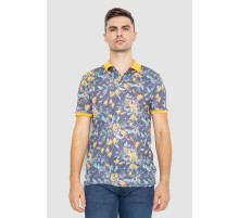 Поло чоловіче з принтом, колір жовто-синій, 247R310