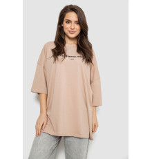 Футболка жіноча з принтом, колір бежевий, 244R3014