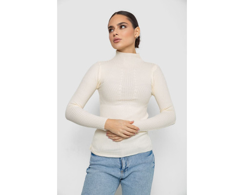 Гольф женский однотонный, цвет кремовый, 204R016