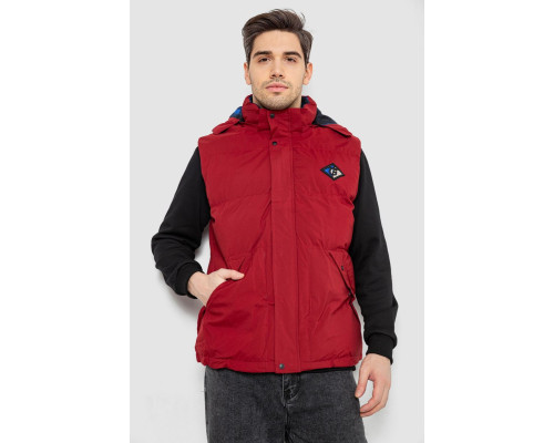 Жилетка чоловіча демісезонна, колір бордовий, 244R99007