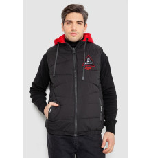 Жилетка мужская демисезонная двухсторонняя, цвет черно-красный, 244R99002