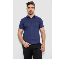 Сорочка чоловіча з принтом, колір джинс, 214R7143