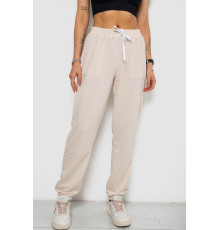 Спортивні штани жіночі, колір світло-бежевий, 238R347