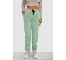Спортивні штани жіночі на флісі, колір світло-м'ятний, 238R57011