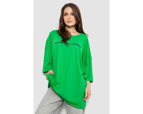 Футболка жіноча з принтом, колір зелений, 244R3014