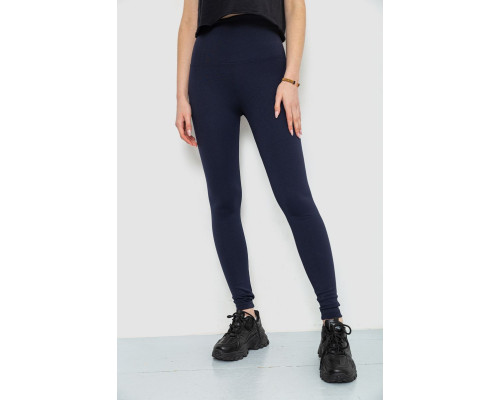 Лосини жіночі в рубчик, колір темно-синій, 241R101