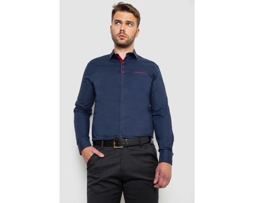 Сорочка чоловіча, колір синій, 214R7158