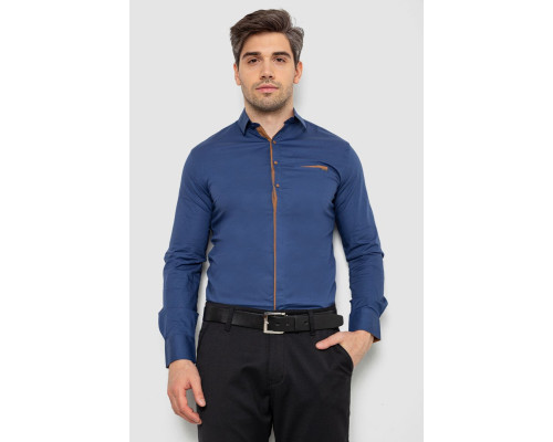 Сорочка чоловіча, колір синій, 214R7009-1