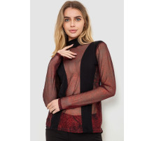 Гольф жіночий ошатний, колір чорно-червоний, 186R109