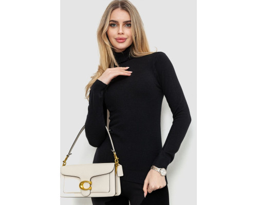 Гольф женский однотонный, цвет черный, 244RA01