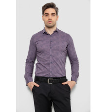 Сорочка чоловіча з принтом, колір сливовий, 186R2068