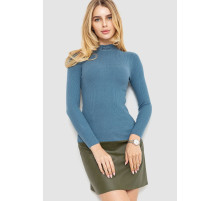 Водолазка женская трикотажная, цвет джинс, 204R035