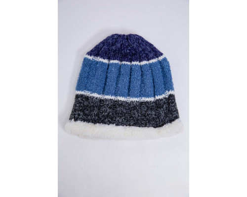Дитяча шапка, сіро-синього кольору, з вовни, 167R7777