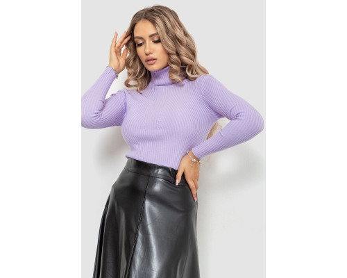 Гольф жіночий в рубчик, колір бузковий, 204R047